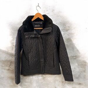 MARMOT SIZE LARGE JACKET WITH FAUX FUR COLLAR